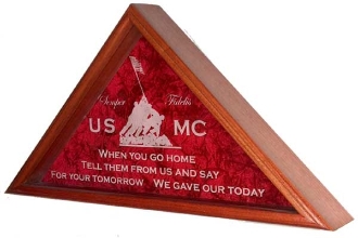Personalized flag display case, American Flag frame