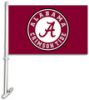 Alabama Crimson Tide Car Flag W/Wall Brackett