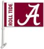 Alabama Crimson Tide Car Flag W/Wall Brackett