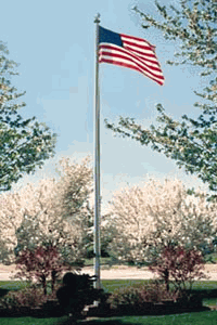 Commercial Grade Sectional 25 ft. Flagpole - Satin