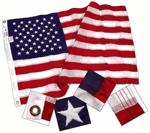 2.5ft x 4ft Nylon US Flag  (made in USA)